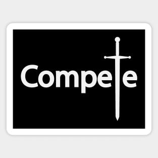 Compete competing artistic text design Magnet